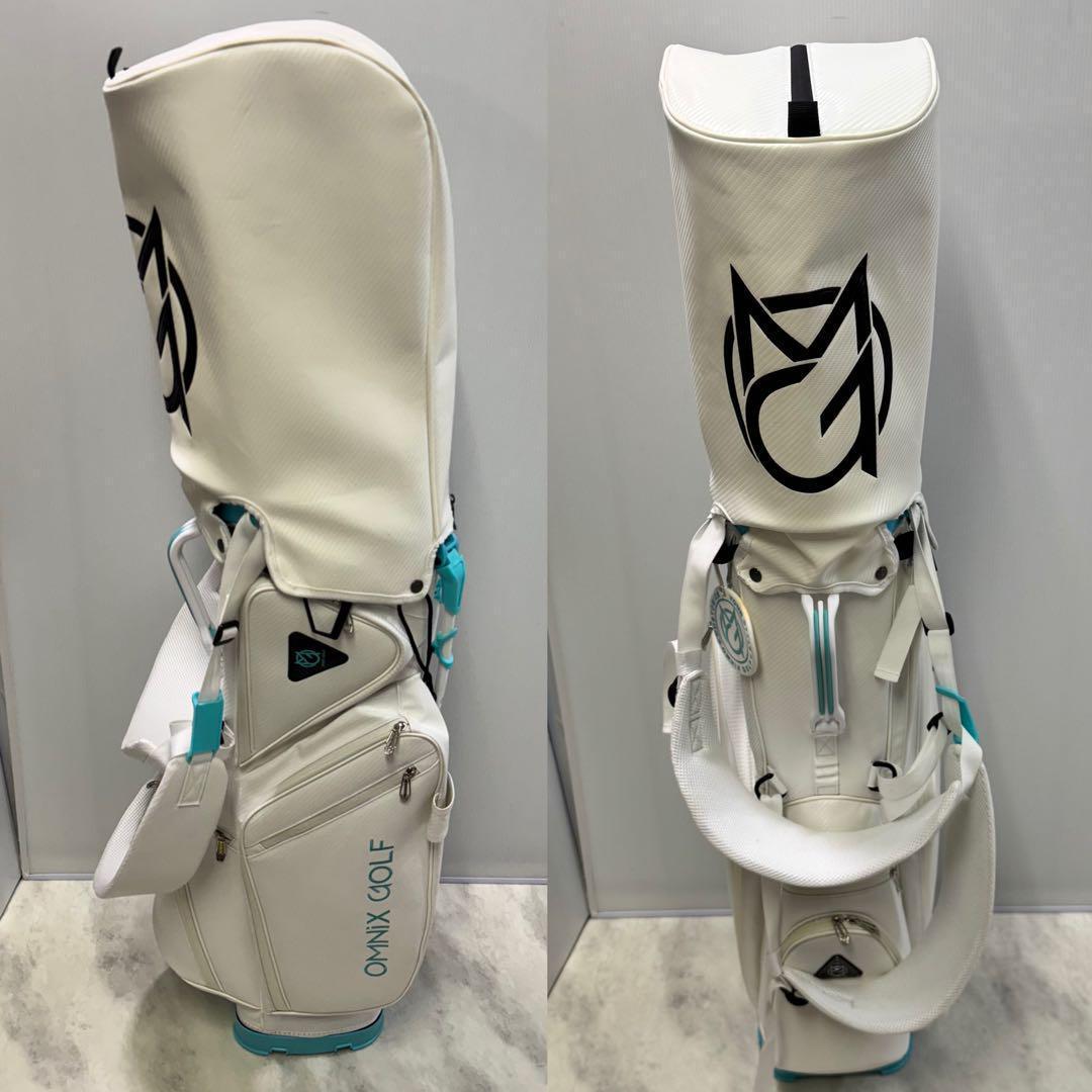 希少 OMNIX GOLF キャディバック ホワイト 8.5型