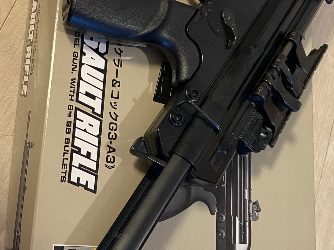 マルイ絶版 エアコキ ホップ付 H&K G3A4 純正マウント付き