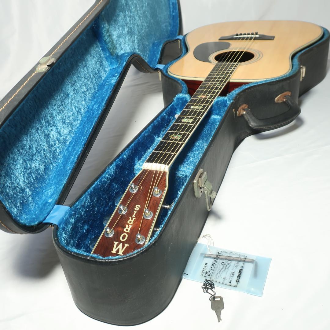 縦ロゴ Morris W-40 エレアコ仕様 ギター ハードケース付 弦交換済