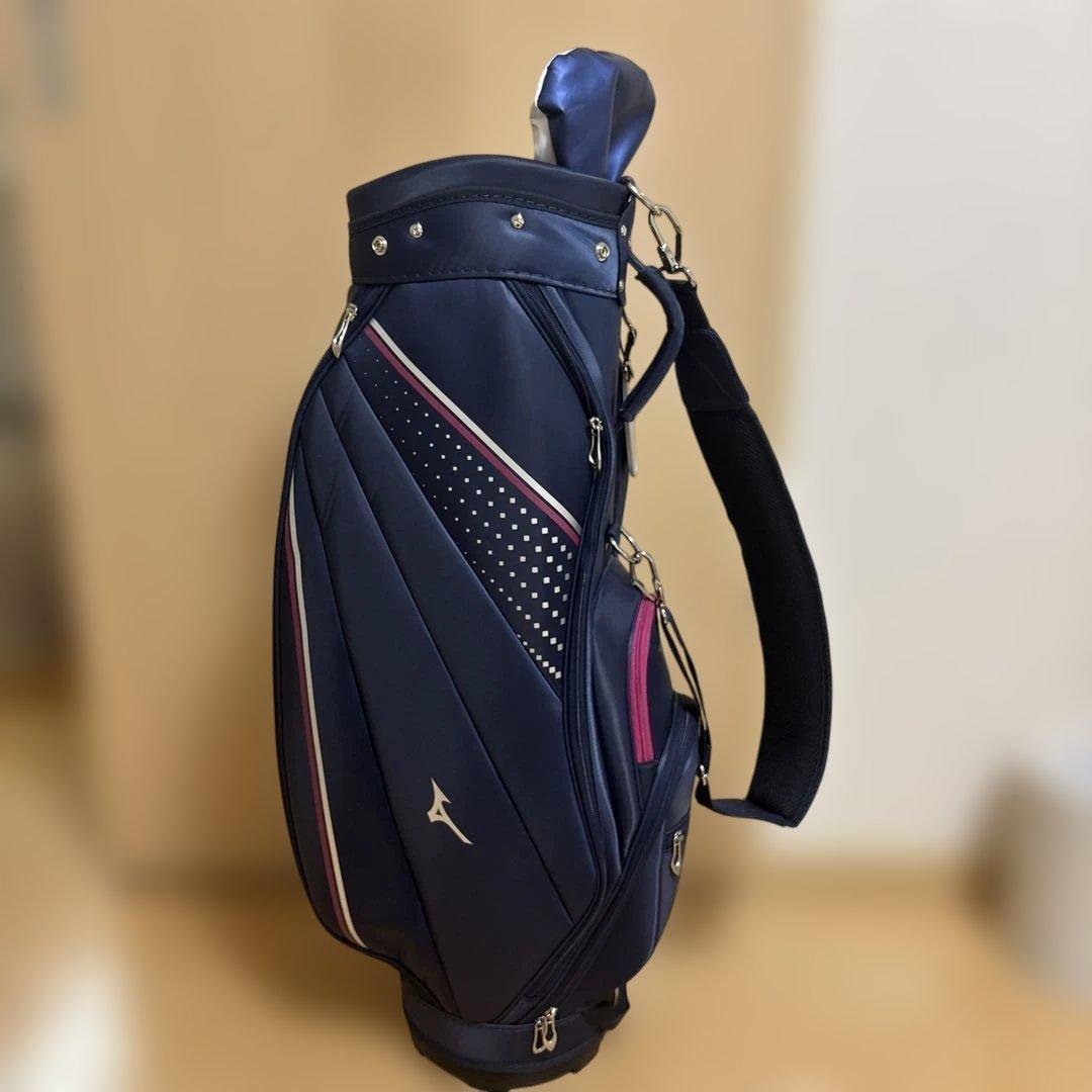 ミズノ　キャディバッグ　レディース　ヘッドカバー3点付き