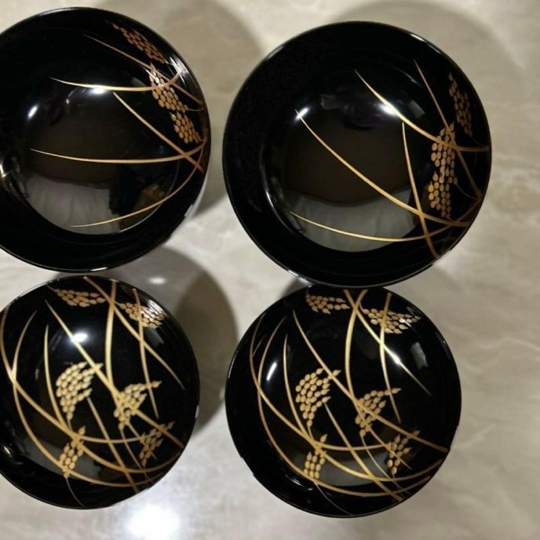 象彦　漆塗り　金蒔絵　蓋付椀　ふたつき　おわん　正月　祝い事　慶事