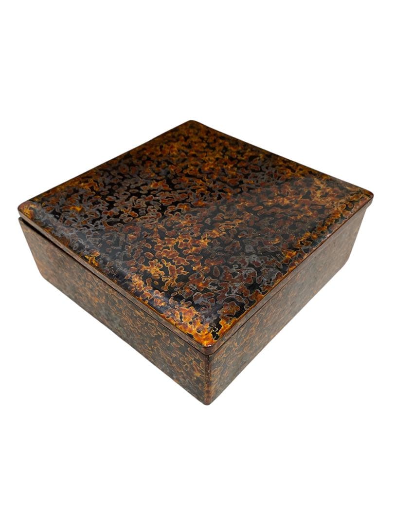 晴霞堂　内朱五寸五段両開重箱　桜皮　大正時代