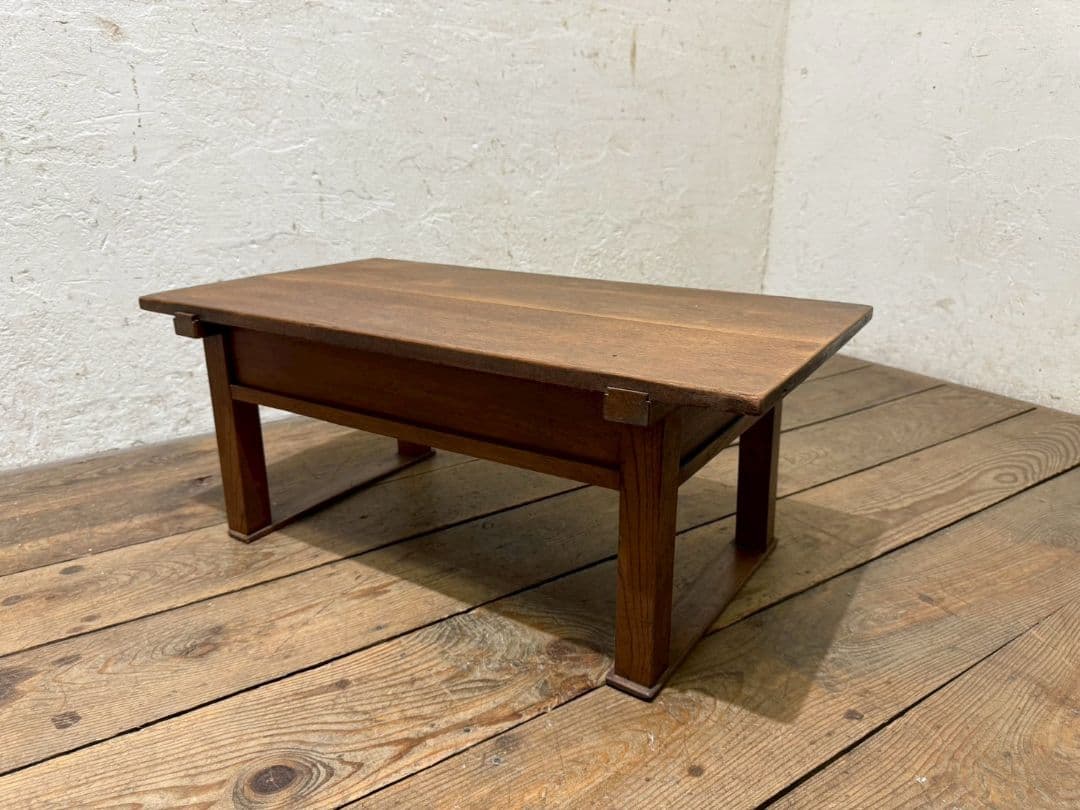 1155 アンティーク　文机　ローテーブル　座卓　ちゃぶ台　古家具　レトロ　引出