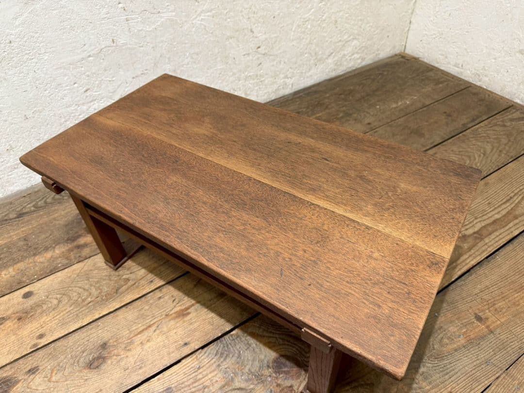 1155 アンティーク　文机　ローテーブル　座卓　ちゃぶ台　古家具　レトロ　引出