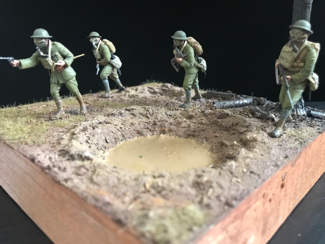CC様　ジオラマ　第一世界戦争　イギリス軍　1917 完成品　ICM 35703