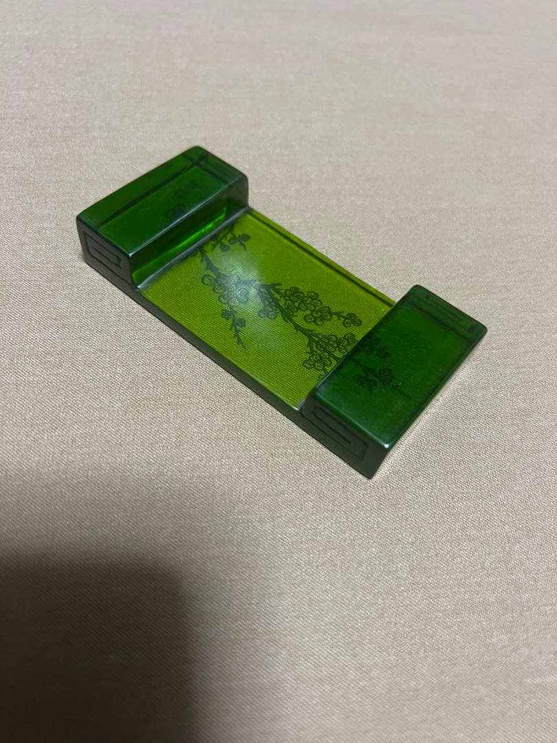 中国古美術 墨置 墨床 ガラス　硝子