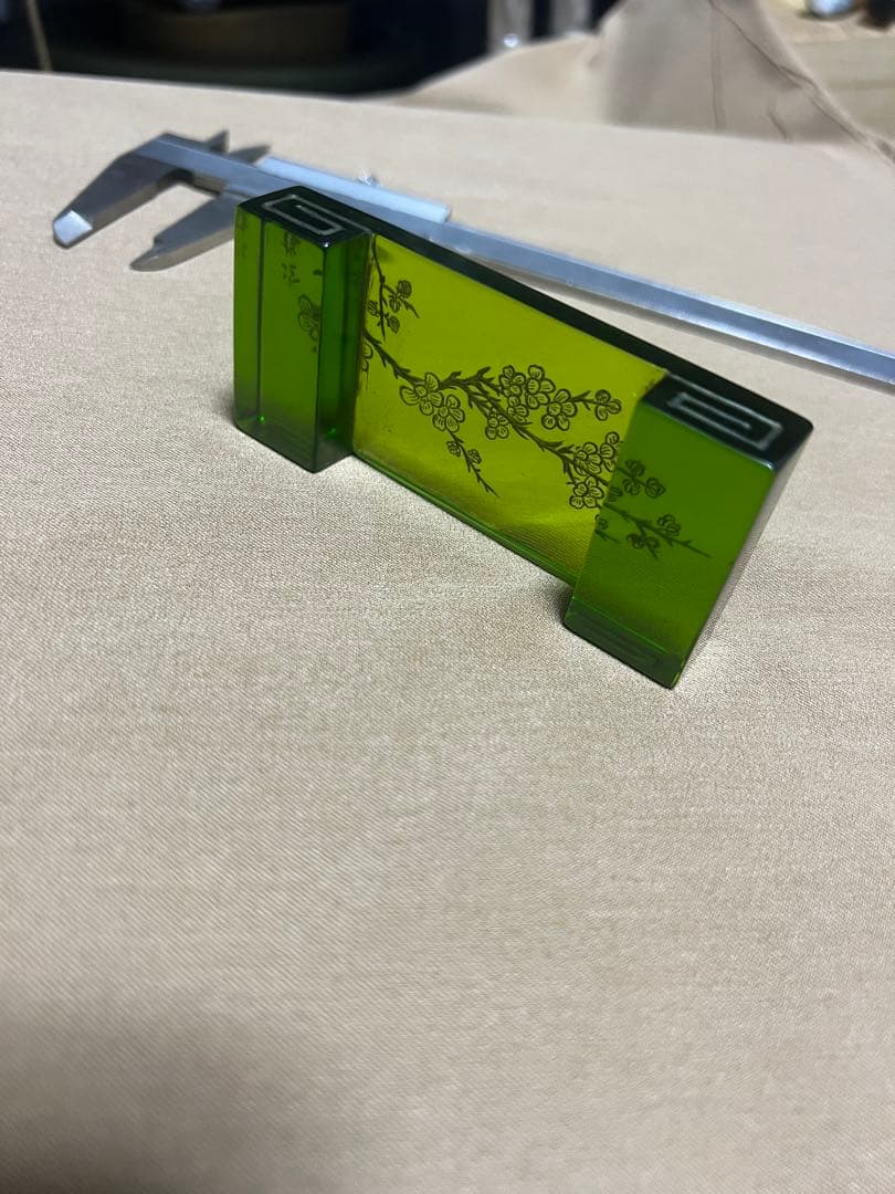 中国古美術 墨置 墨床 ガラス　硝子