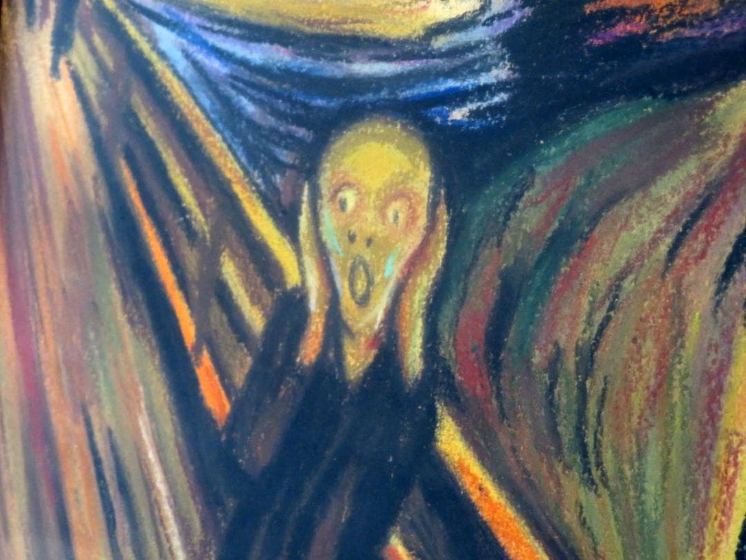 エドヴァルド ムンク 叫び ミクストメディア 油彩 水彩 肉筆