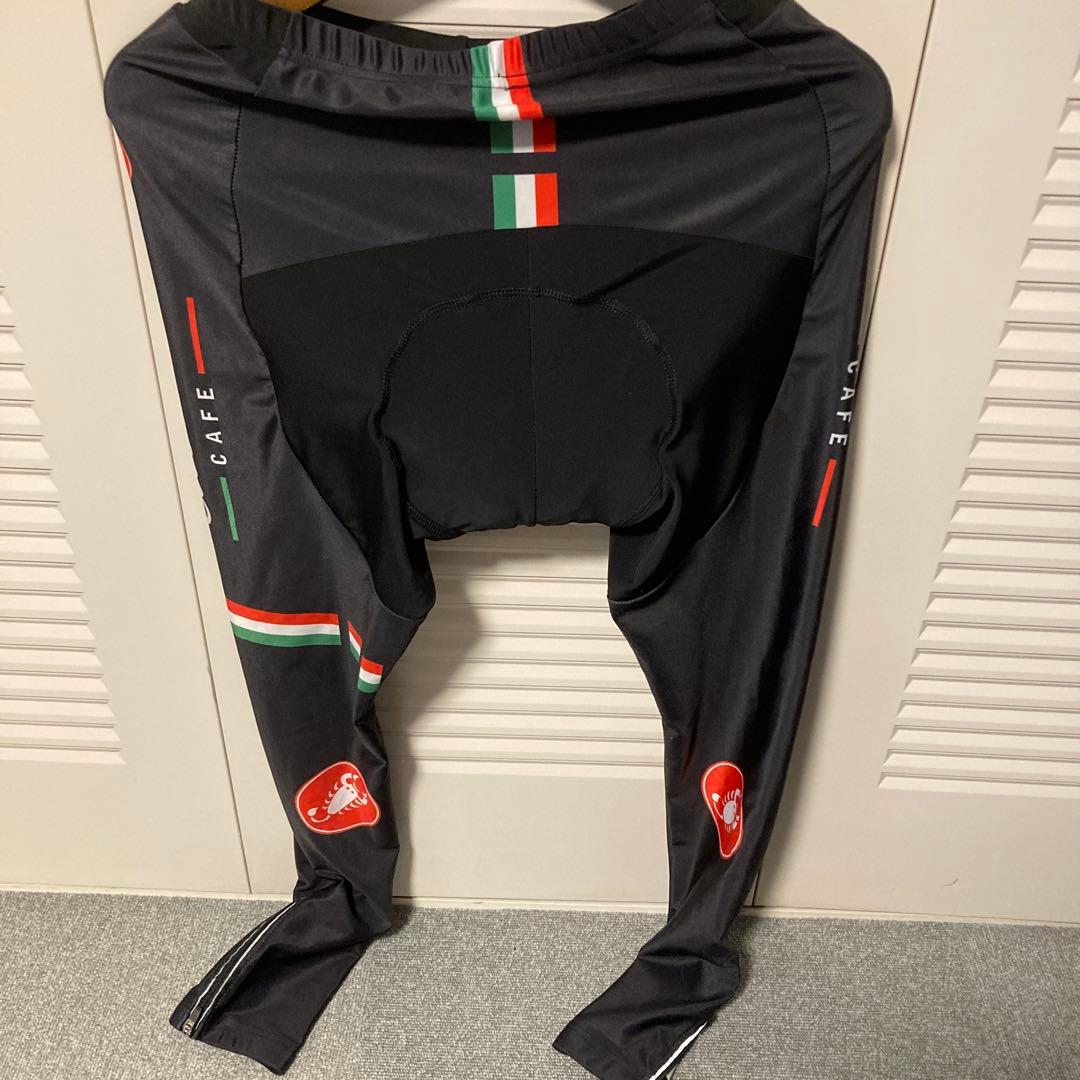 【美品】Castelli Cafe サイクルジャージ S ブラックセットアップ