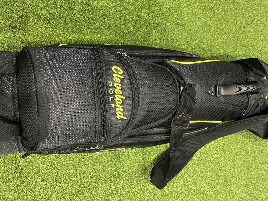 けん　Cleveland キャディバッグ 黒/黄