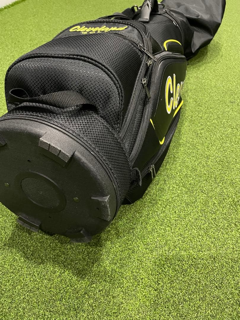 けん　Cleveland キャディバッグ 黒/黄