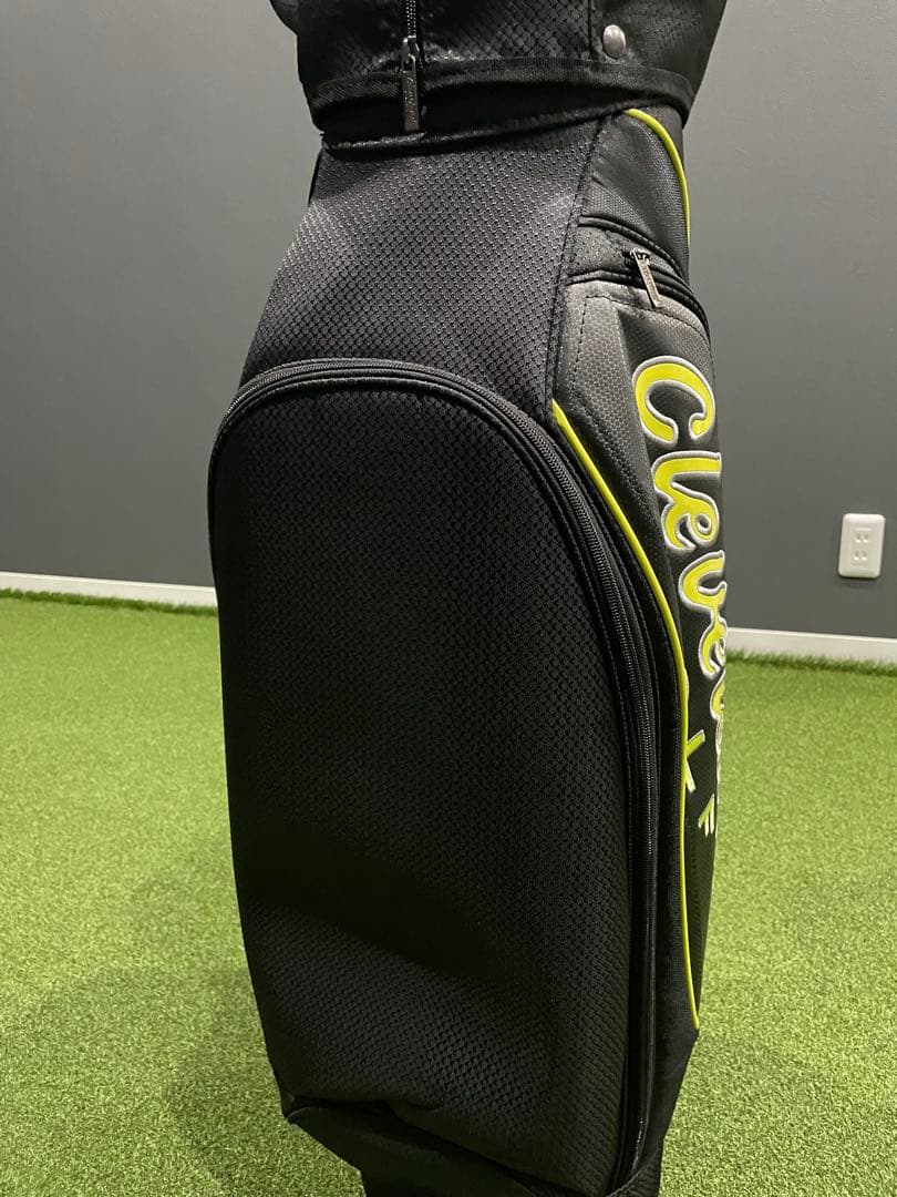 けん　Cleveland キャディバッグ 黒/黄