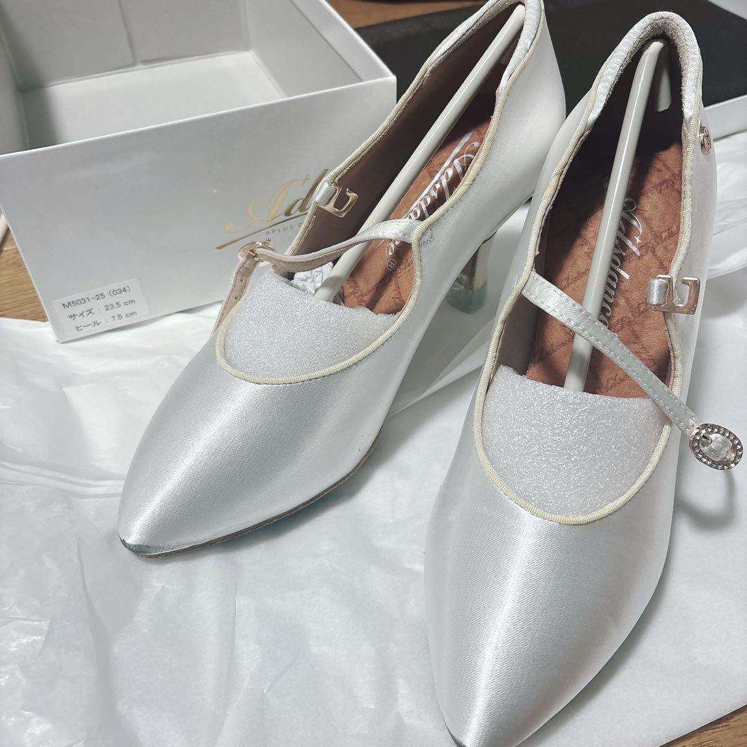 Ads ボールルーム シューズ 23.5cm ホワイト
