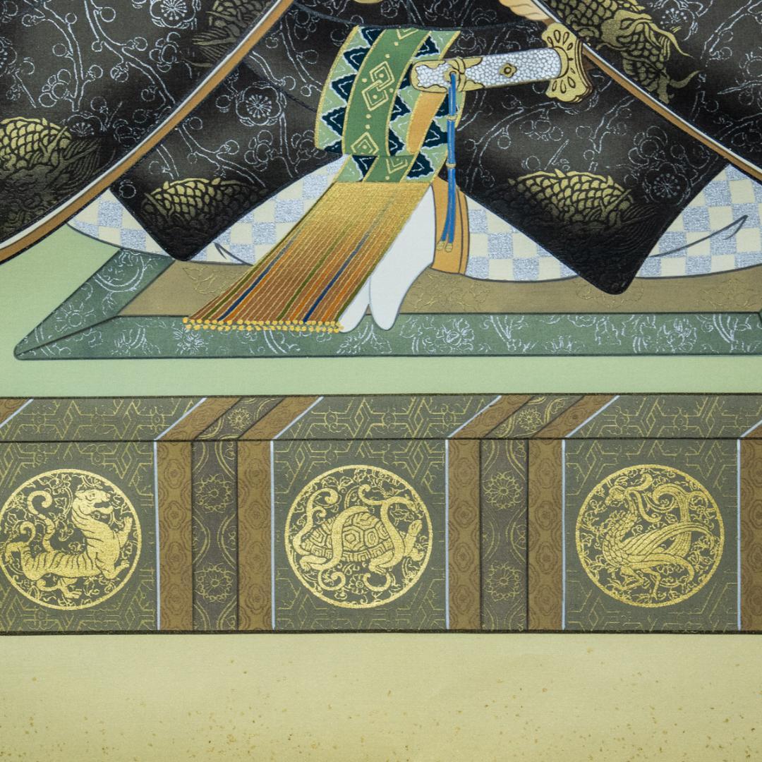 掛軸-1461　国井幸雪　菅公御真影　共箱　二重箱