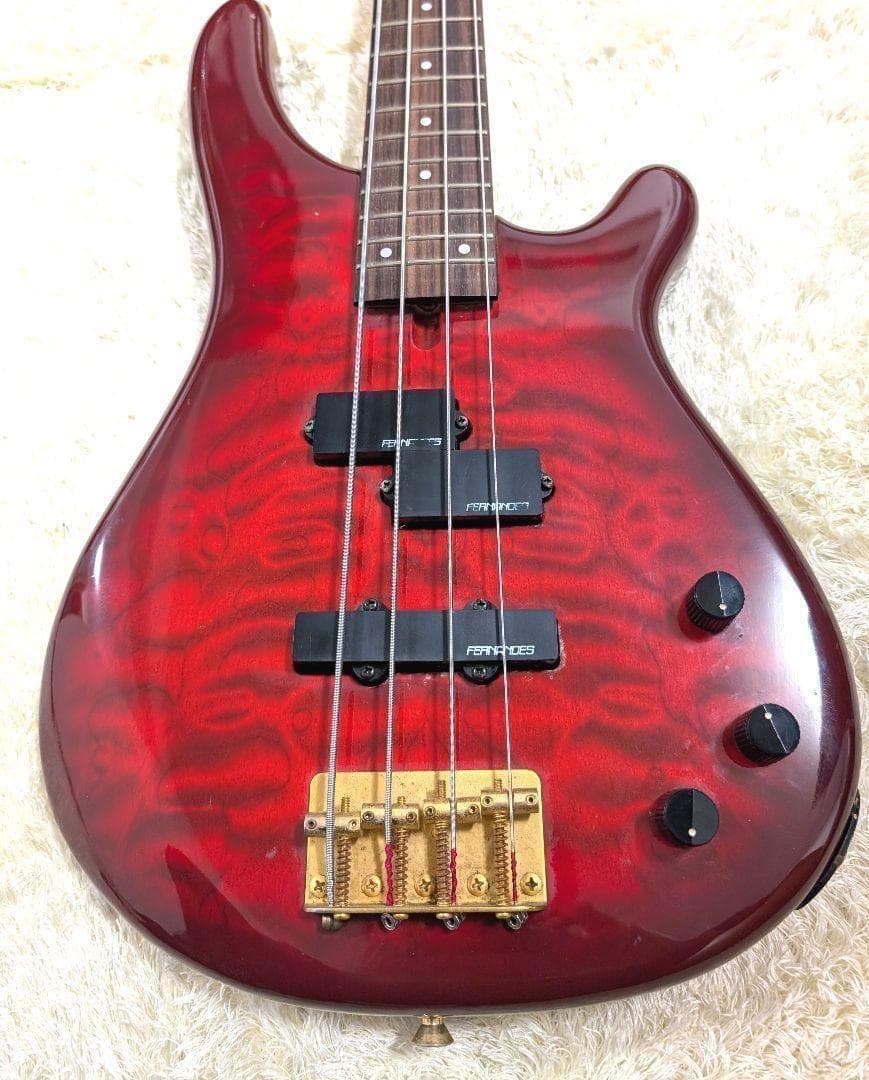 フェルナンデス　FRB-42 PJ キルトメイプルレッド エレキベース