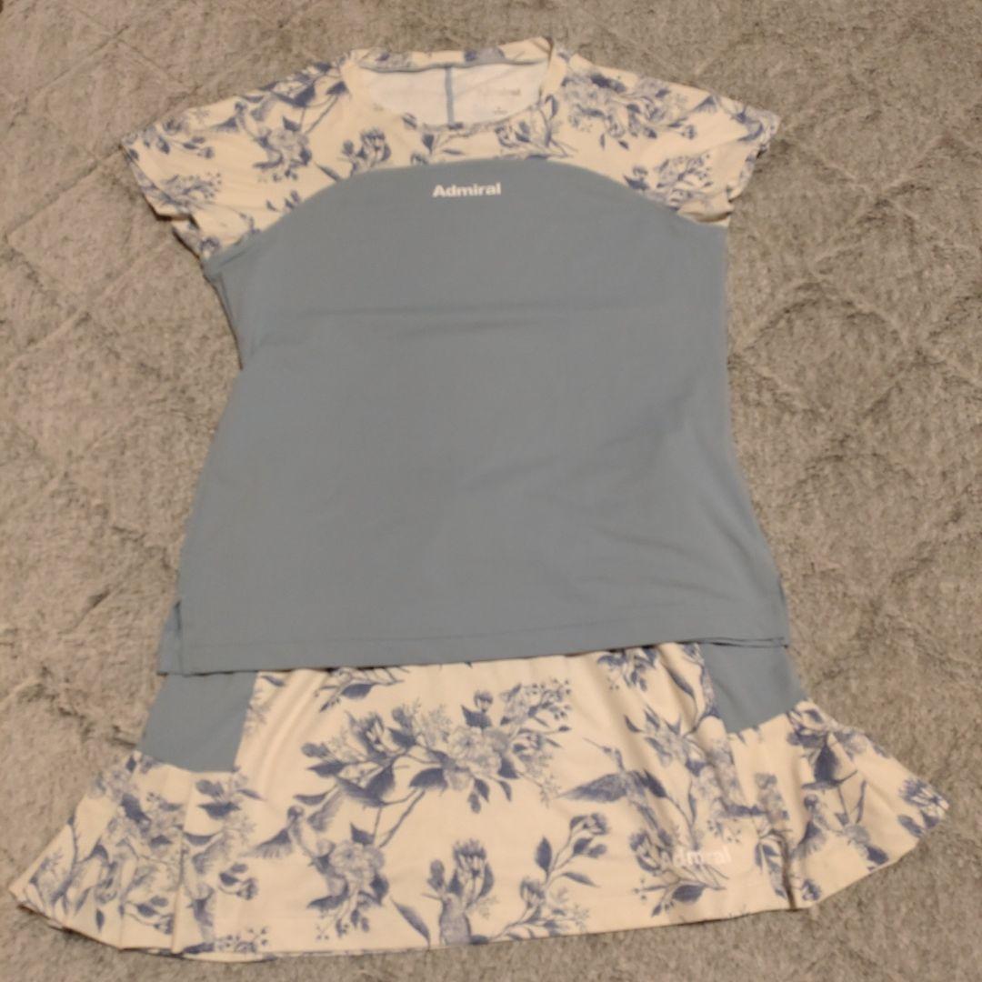 Admiral テニスウェアセット 水色と花柄