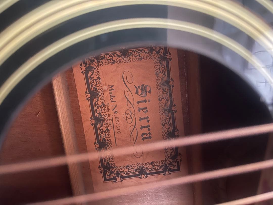 Sierra kaman ブラックアコースティックギター TAMARIN搭載