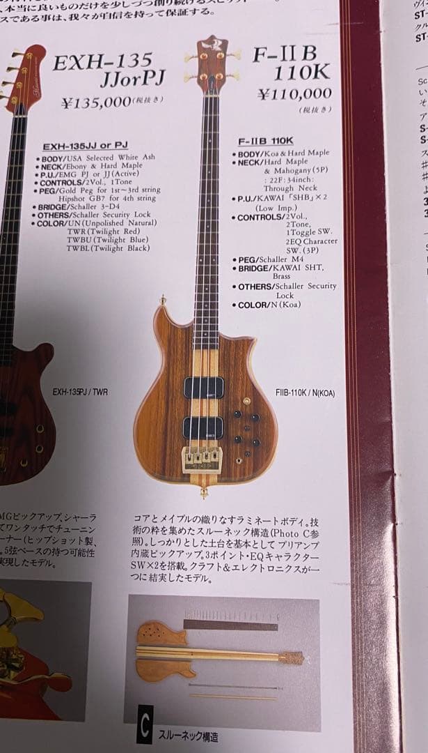 KAWAI カワイ　F-IIB アレンビック　スルーネック　国産ビンテージ