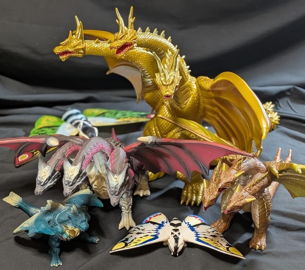 キングギドラ・デスギドラ・ダカーラ他「平成モスラ」登場（バンダイ）５体セット＋１