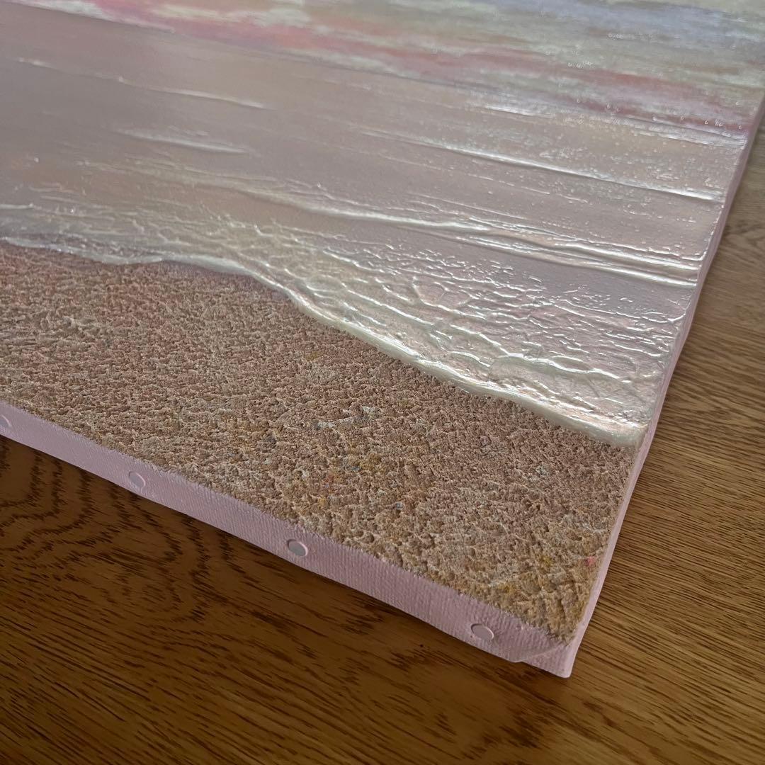 海の風景 テクスチャーアート 海の絵 海 海アート 癒し 風景　原画