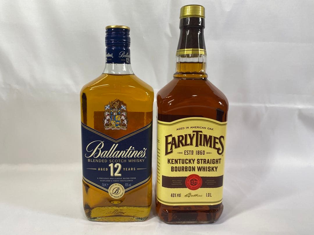 【終売品セット】アーリータイムズ　イエローラベル1000ml、バランタイン12年