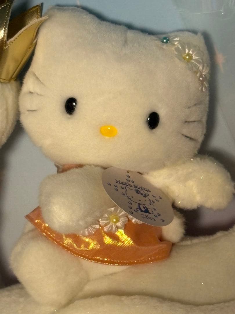 【激レア】25周年記念ぬいぐるみ　1999年 キティ＆スワン　新品箱入り 特大