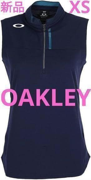 OAKLEY ゴルフ 新品 ポロシャツ XS ハーフジップ 春夏 ロゴ 運動