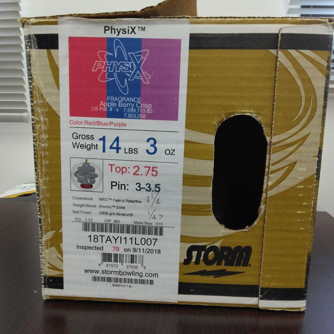 STORM PHYSIX ボウリングボール 14p3oz