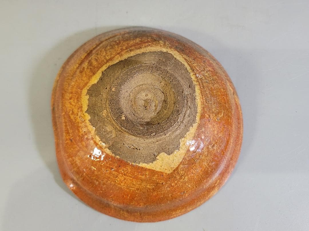 茶道具 赤楽平茶碗 豊助作 時代物