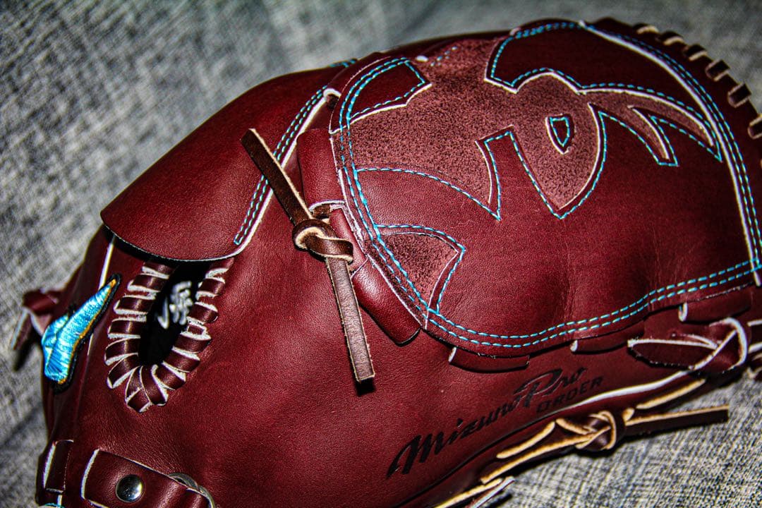 限定品　ミズノ　ダイバーシティブルー　ミズノプロ　投手用　オーダーグラブ