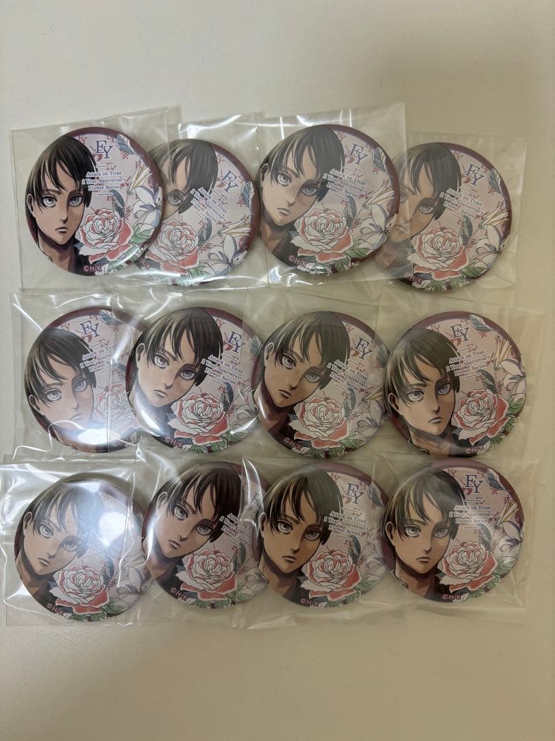 進撃の巨人 anique エレン 缶バッジ 1Year Anniversary