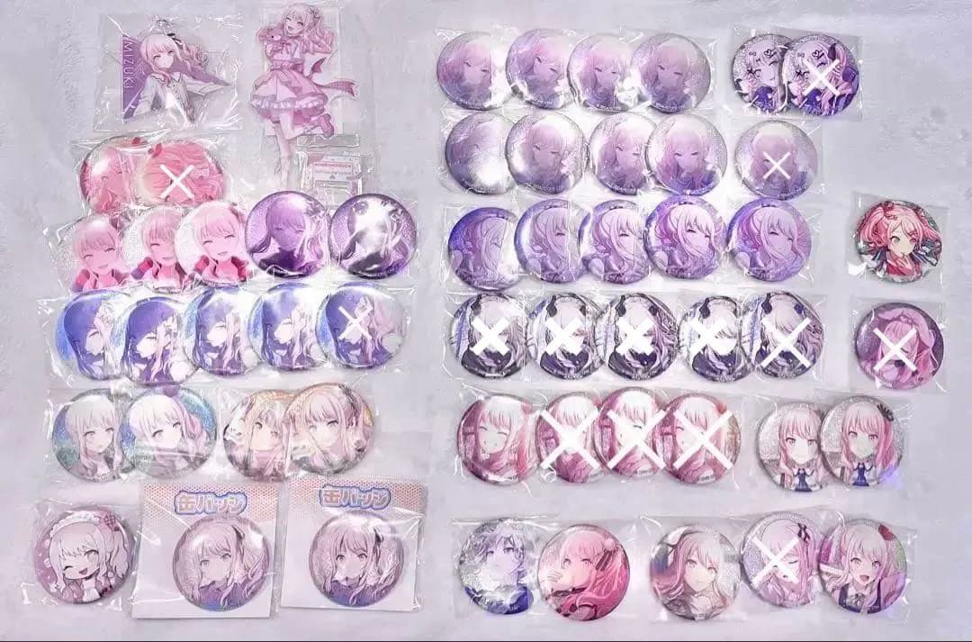 プロセカ グリッター缶バッジ アクリルスタンド まとめ売り 暁山瑞希