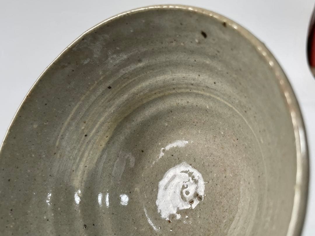 陶芸家　作家物　九代　長岡住右衛門　長岡空味 刷毛目茶碗　出雲　楽山焼　共箱