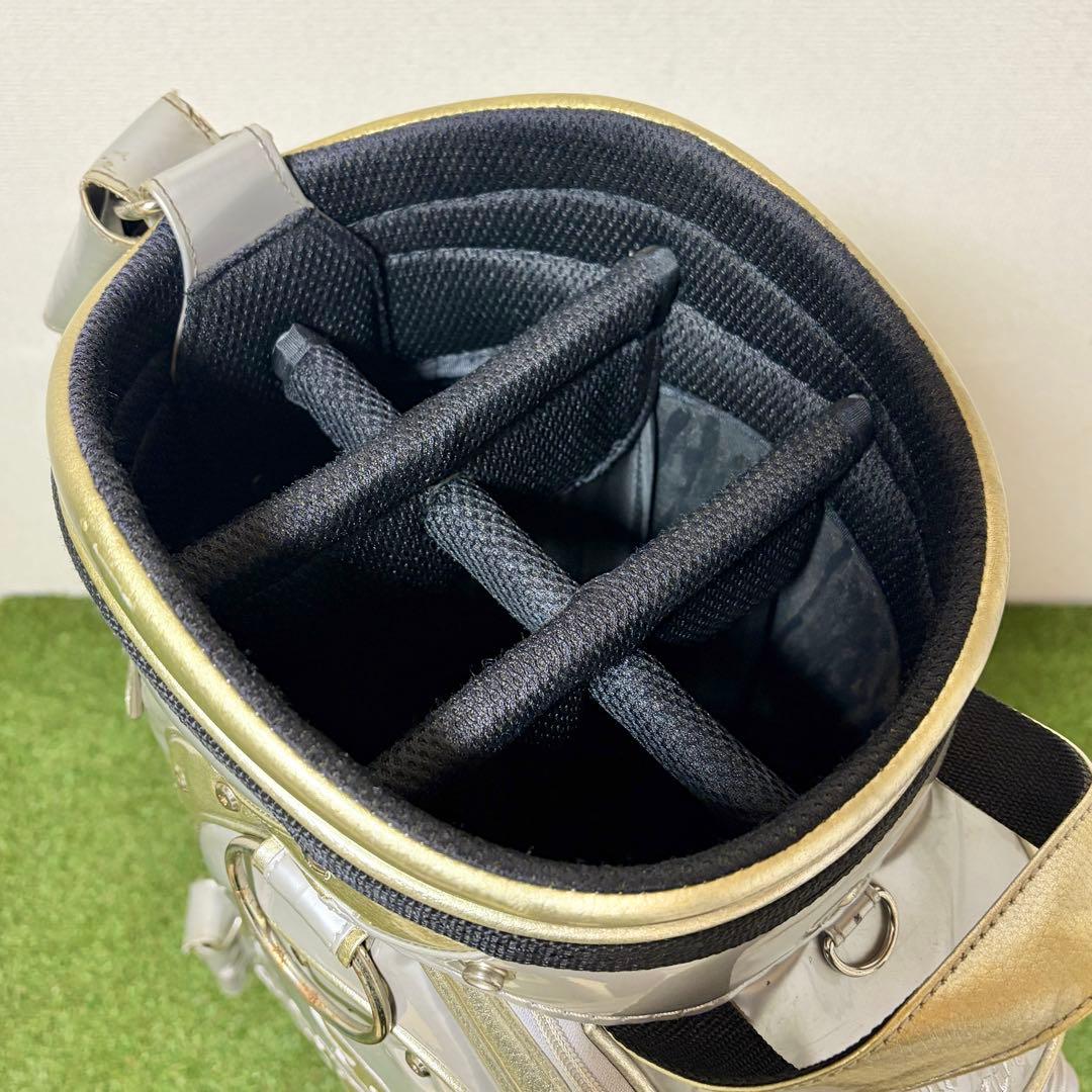 ダンスウィズドラゴン　キャディバッグ　3点式　ゴールド　エナメル　フードなし