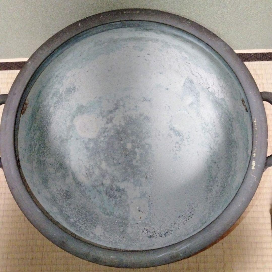 火鉢 彫刻風景デザイン　特大サイズ　レトロ　ヴィンテージ　骨董