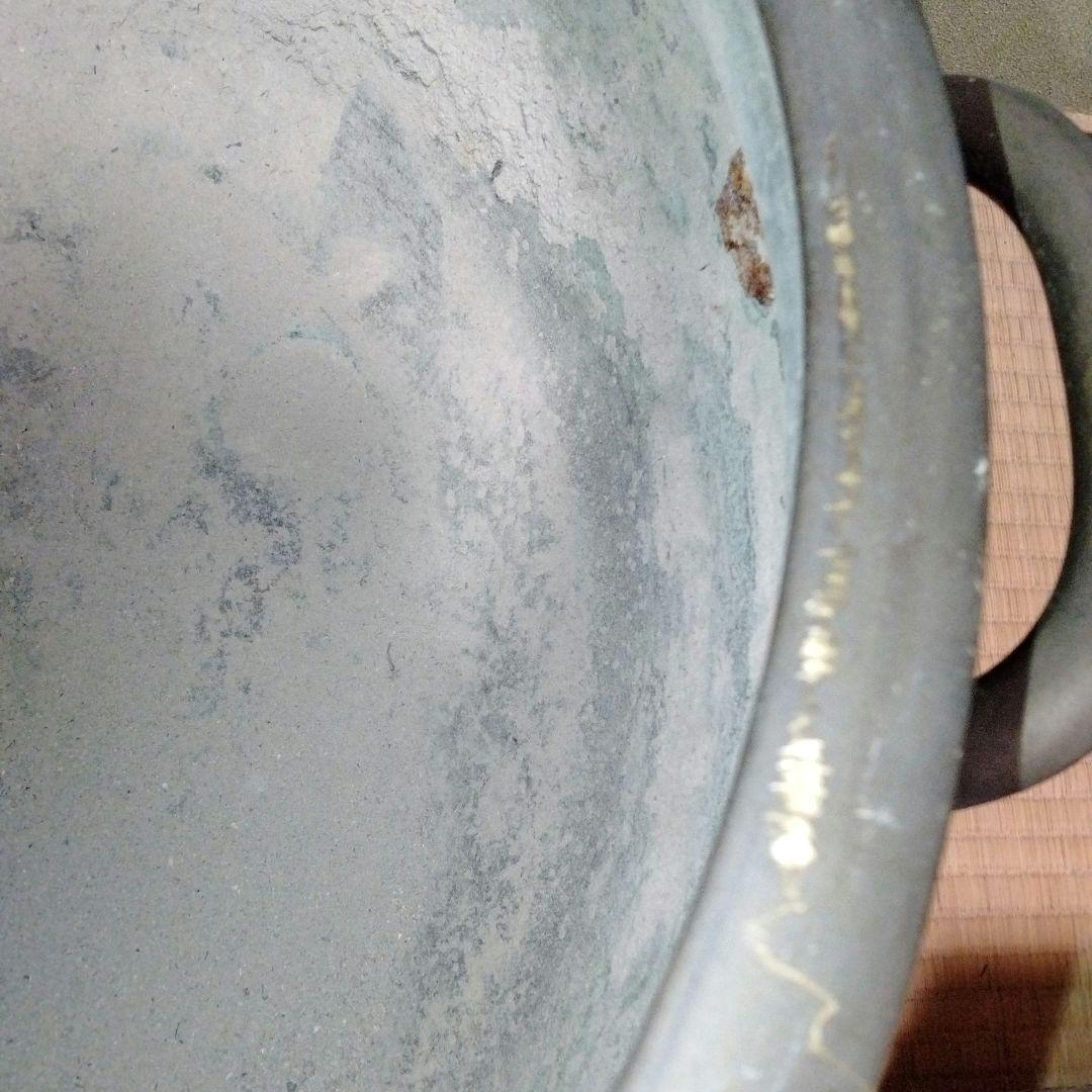 火鉢 彫刻風景デザイン　特大サイズ　レトロ　ヴィンテージ　骨董