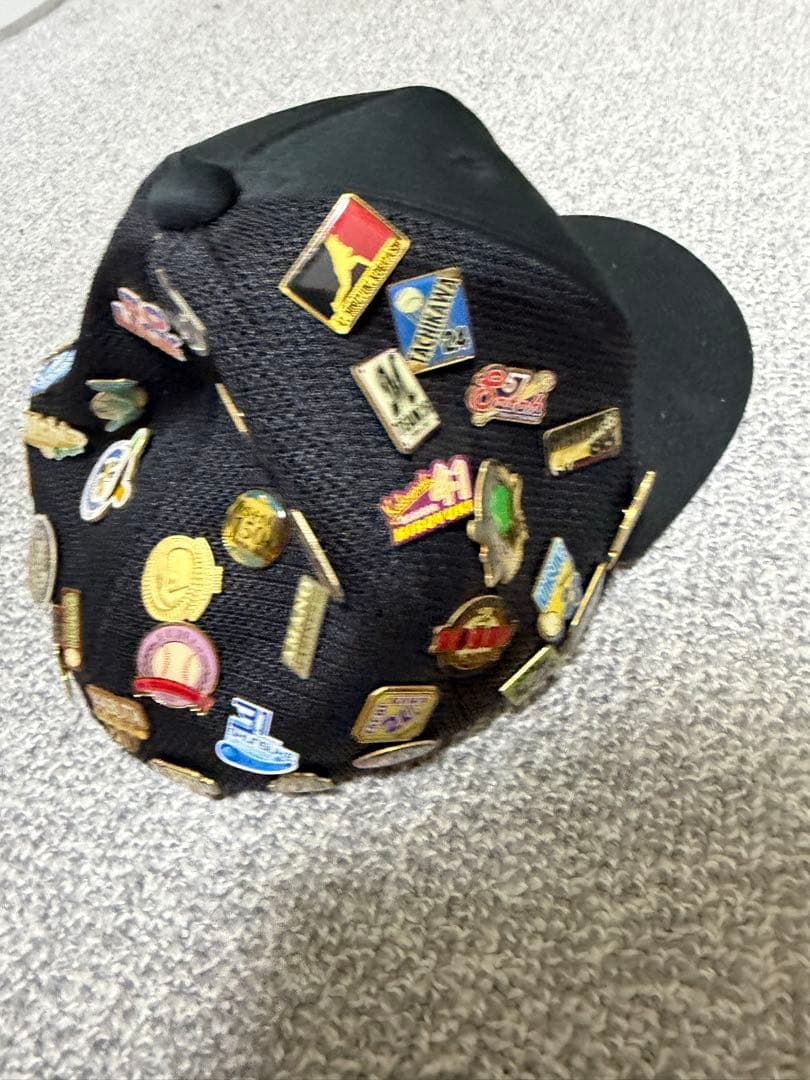 千葉ロッテマリーンズ サイン入りヴィンテージバッチ キャップ