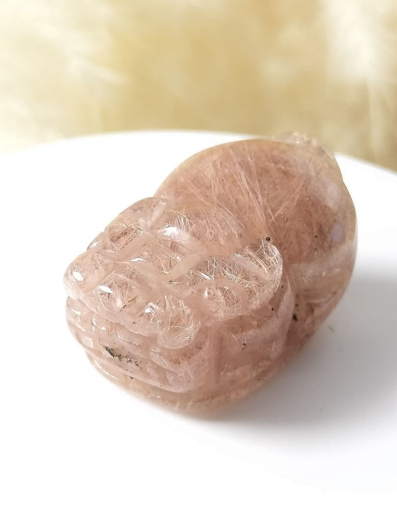 【金運恋愛運】ピンクルチル　貔貅　貫通穴あり　ビッグサイズ