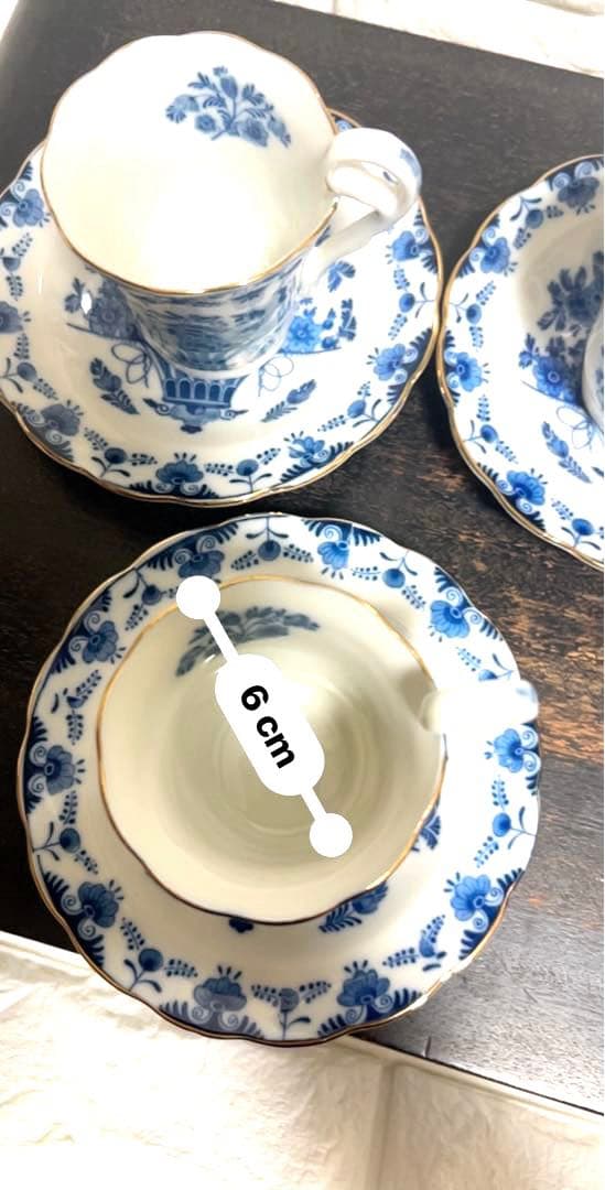 未使用品　寿陶　王冠マーク　クラウンマーク カップ、ソーサー 5セット
