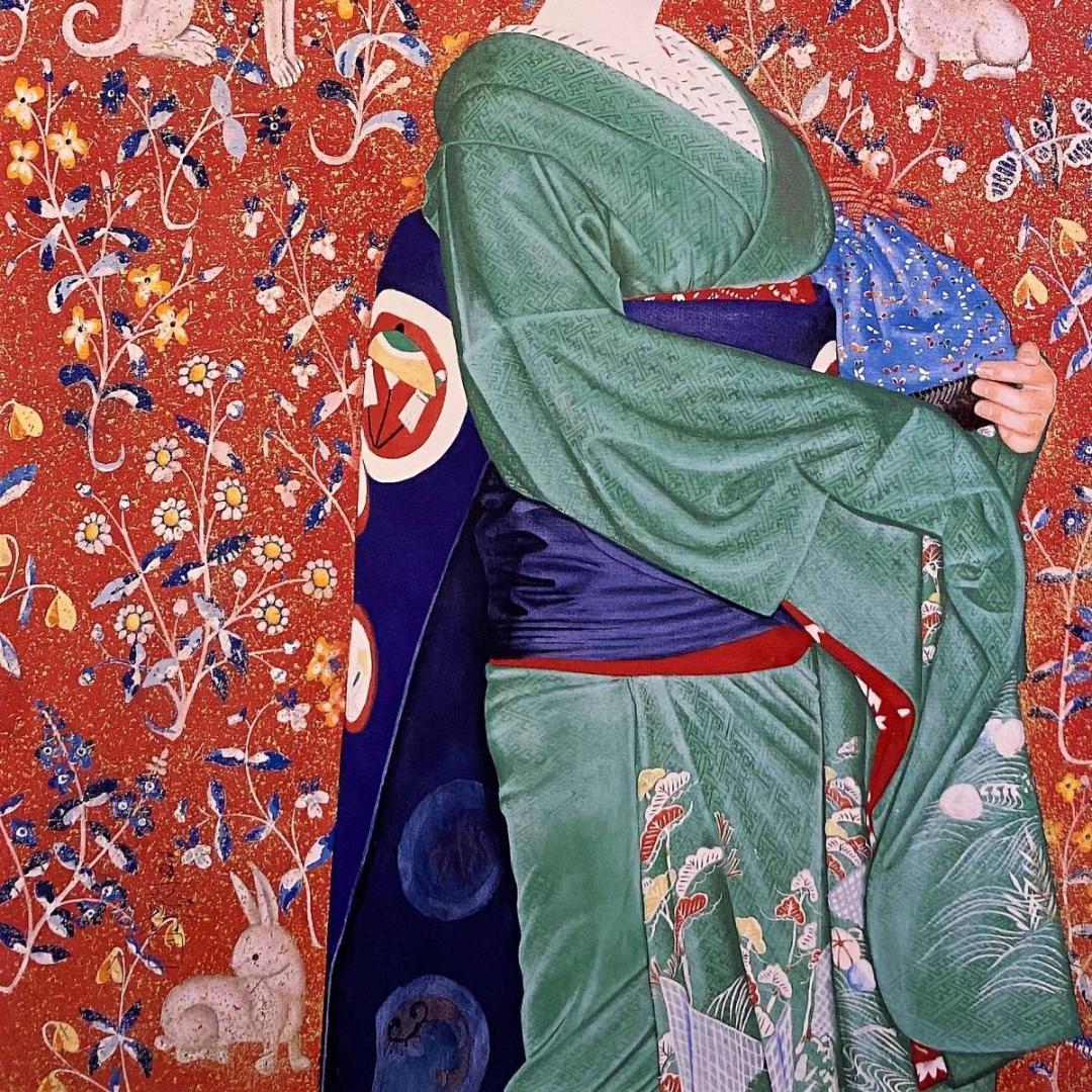 青山亘幹、【花兎】、希少な額装用画集より、新品額装付、状態良好