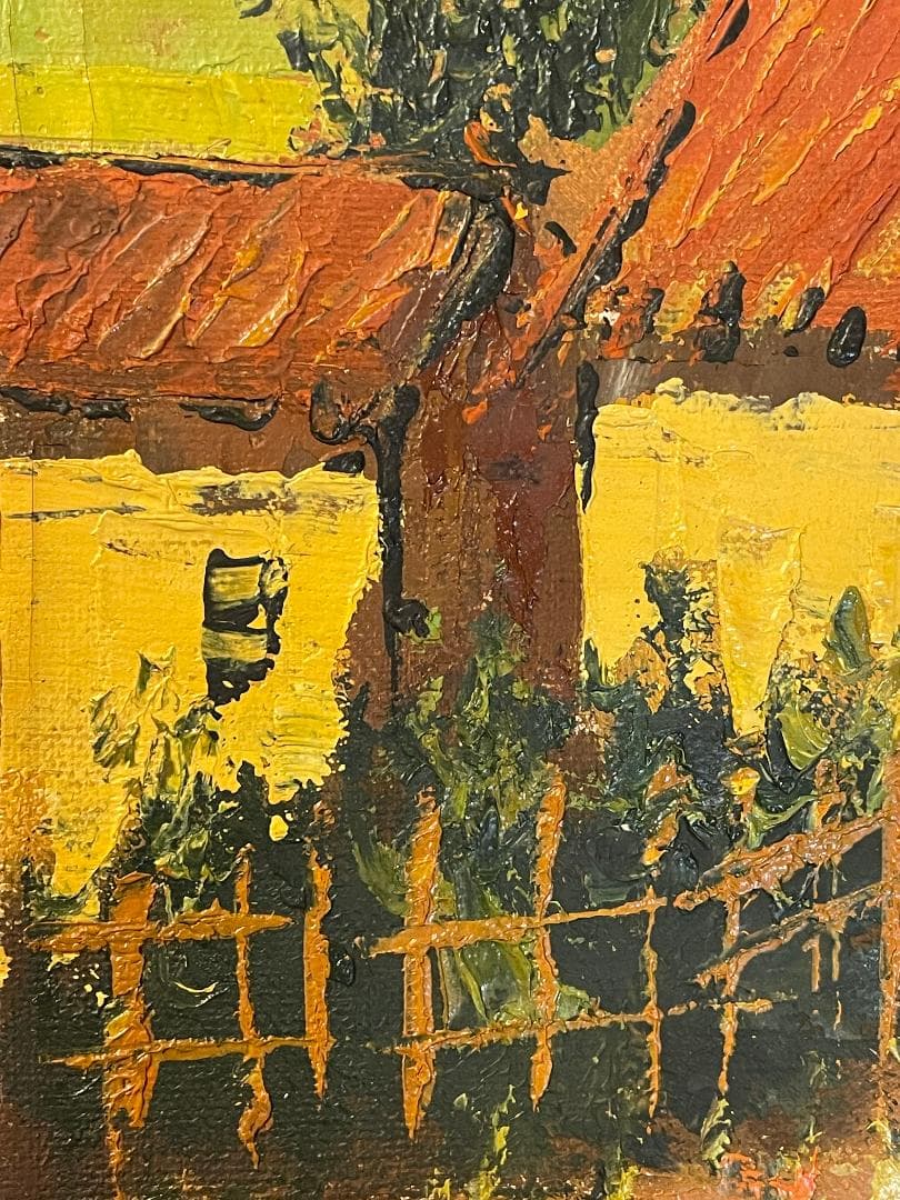 「真作」KARPATY PETERS　風景画　油彩画　額装　サイン有り　F4号