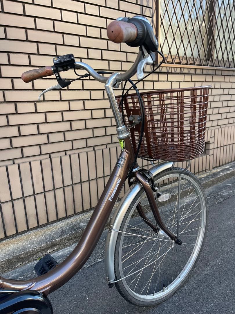 ブラウン 電動アシスト自転車 シティタイプ