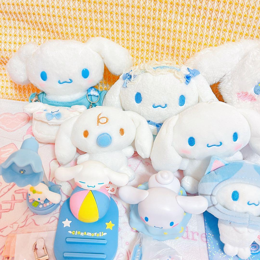 サンリオ　シナモロール　水色デイズ　マスコットスマホスタンド　パースケース芳香剤