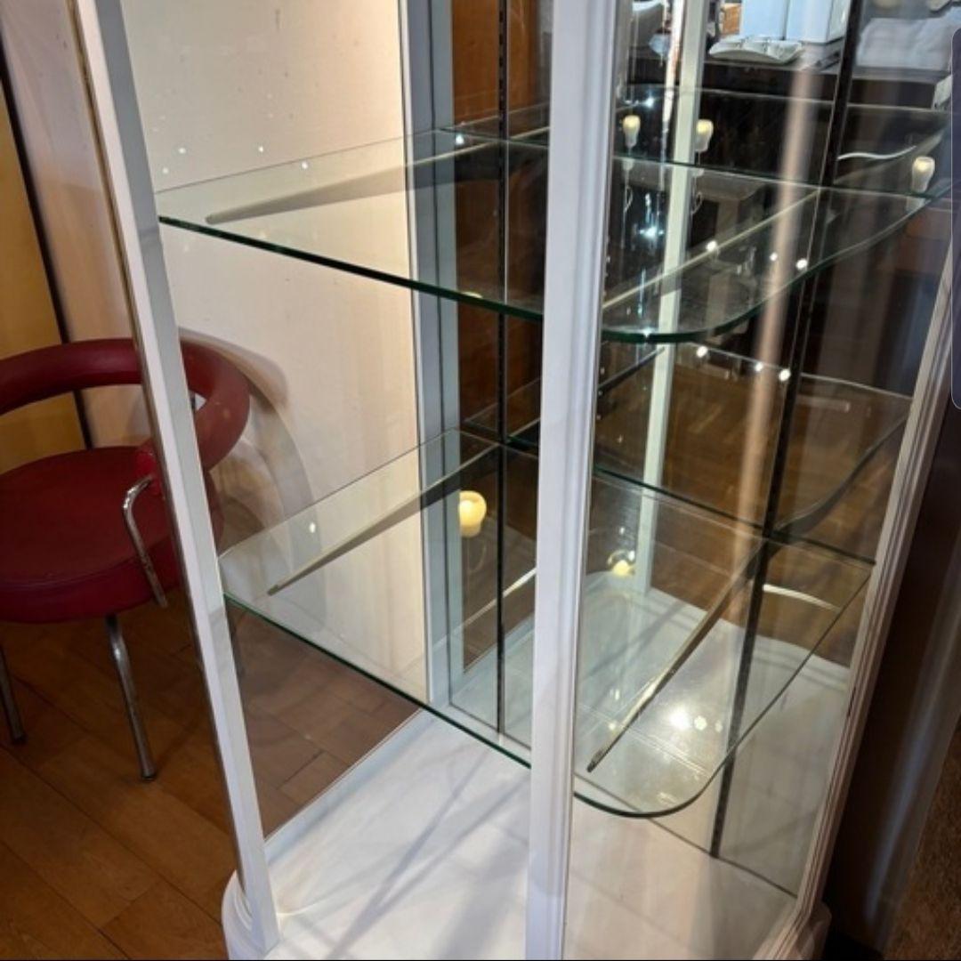 引き取り限定 3枚ガラス板 ショーケース インテリア 店舗什器 雑貨 ショップ