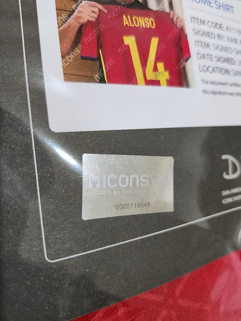 シャビ アロンソ スペイン代表 サイン ユニフォーム レアル マドリード 監督