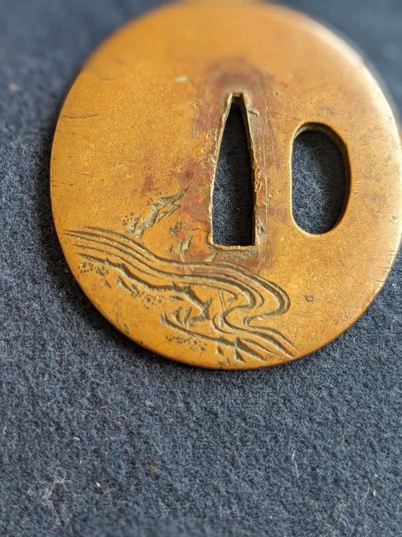 日本刀鍔　銅地　馬の絵！！　スゴイ！！！