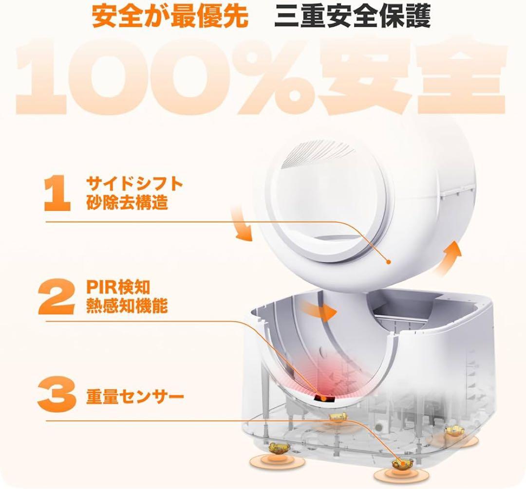 動作確認済み✨自動猫トイレ Pro AI搭載センサー UVライト 自動清掃
