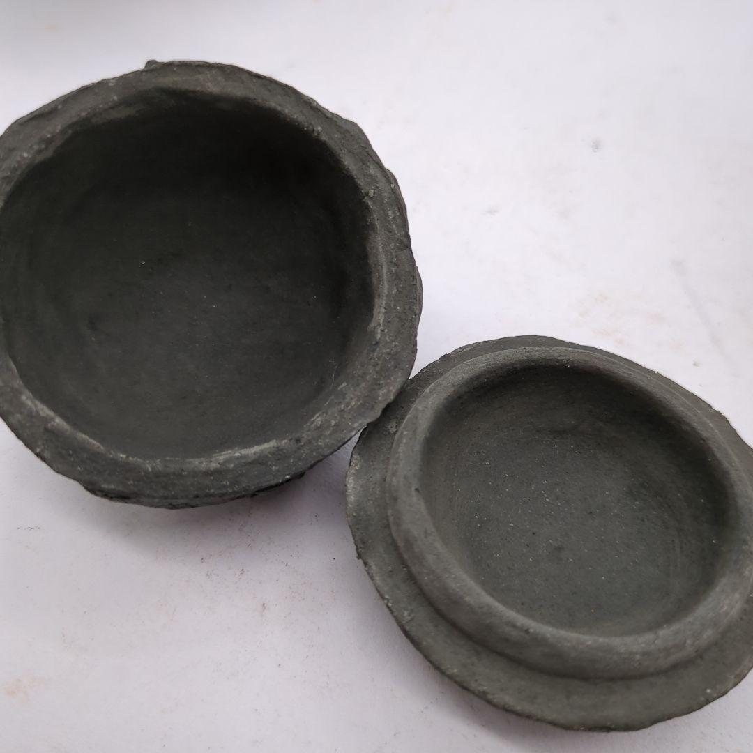 香合 茶道具 龍 在銘 骨董品 陶印有 合子 古美術 時代物 d141