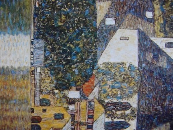 クリムト、ウンターアッハの教会、希少画集画、新品高級額、額装付、状態良好