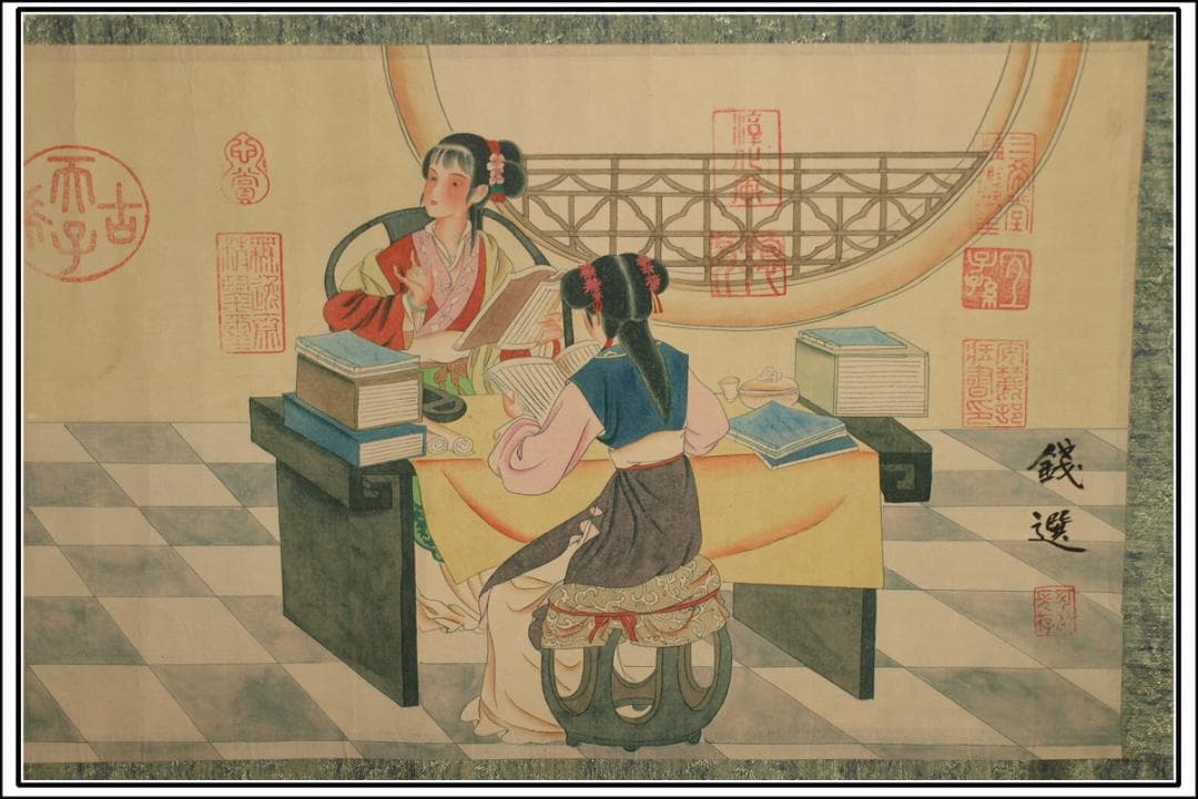 骨董市仕入れ品　中国宋時代の掛軸　激安骨董品　肉筆保証 BD377A8-2